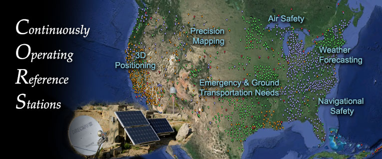 image of NGS/CORS data coverage