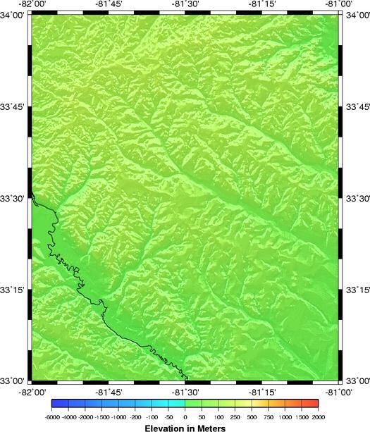 shaded relief grid