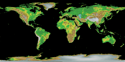 GLOBE color image of the world