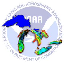 Great Lakes on NOAA Logo.