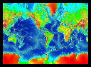view color relief map, global, Mercator projection.