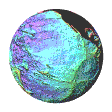 predicted topo small animated globe