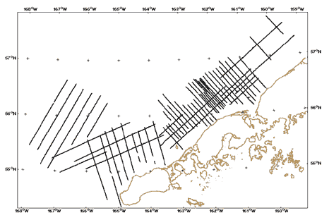 Seismic Reflection Map of MMS Permit 75-17 (Alaska)